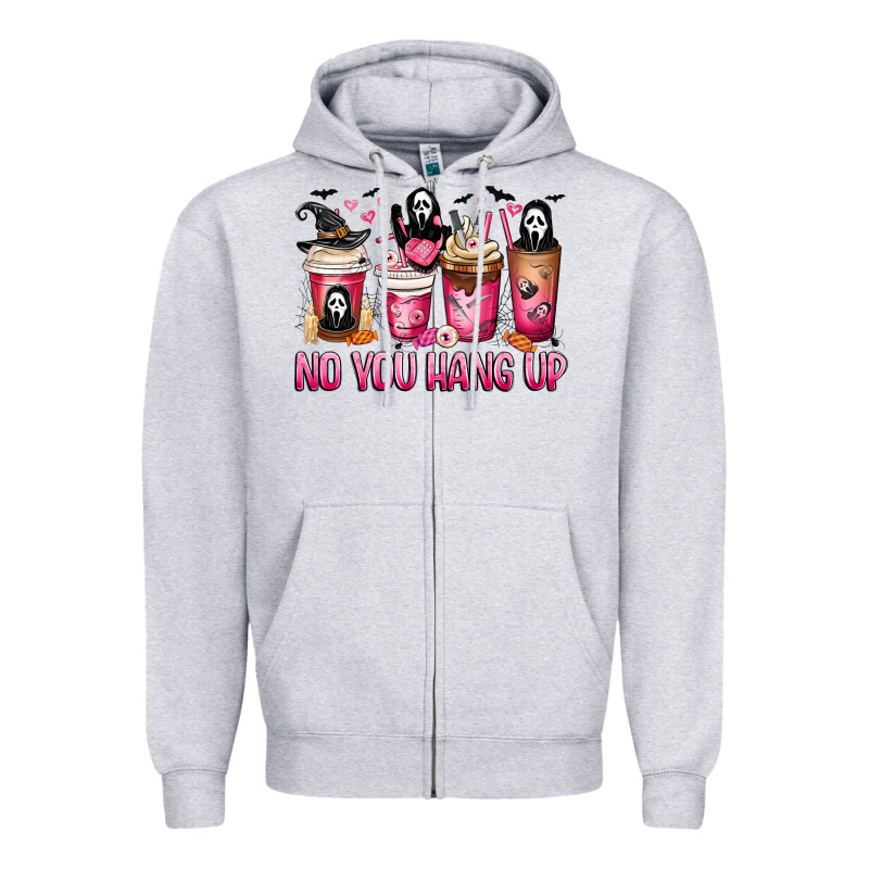 No You Hang Up Coffee Cups Zipper Hoodie by MaliasSmallBusiness | Teevron