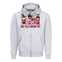 Heather Grey No you hang up coffee cups Zipper Hoodie - MaliasSmallBusiness