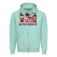 Seafoam No you hang up coffee cups Zipper Hoodie - MaliasSmallBusiness
