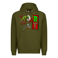 Army Green Christmas Character Nurse Premium Hoodie - NancyCooperArtShop