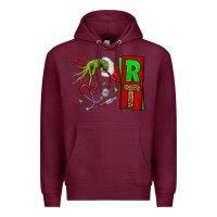 Burgundy Christmas Character Nurse Premium Hoodie - NancyCooperArtShop