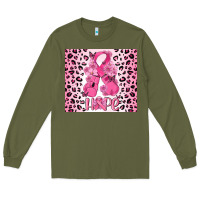 Army Green breast cancer with boxing gloves Long Sleeve Tee - MaliasSmallBusiness