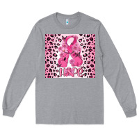 Heather Grey breast cancer with boxing gloves Long Sleeve Tee - MaliasSmallBusiness