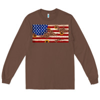 Chestnut American flag leopard sunflower Long Sleeve Tee - JahusDesignShop