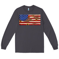 Smoke American flag leopard sunflower Long Sleeve Tee - JahusDesignShop
