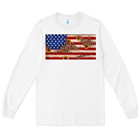 White American flag leopard sunflower Long Sleeve Tee - JahusDesignShop