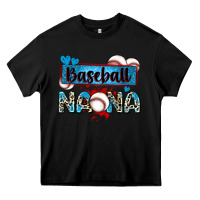Black baseball nana with leopard Heavy Core Tee - Zillion Design Studio