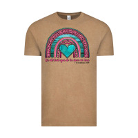 Vintage Coffee valentine's day rainbow let all that you do be done in love 1 corinthi Vintage Tee - AdoDesignShop