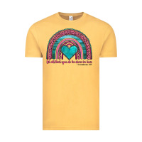 Vintage Mustard valentine's day rainbow let all that you do be done in love 1 corinthi Vintage Tee - AdoDesignShop