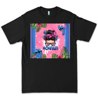 Black ohana stitch messy bun Premium Tee - Zillion Design Studio