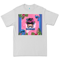 Dove Grey ohana stitch messy bun Premium Tee - Zillion Design Studio