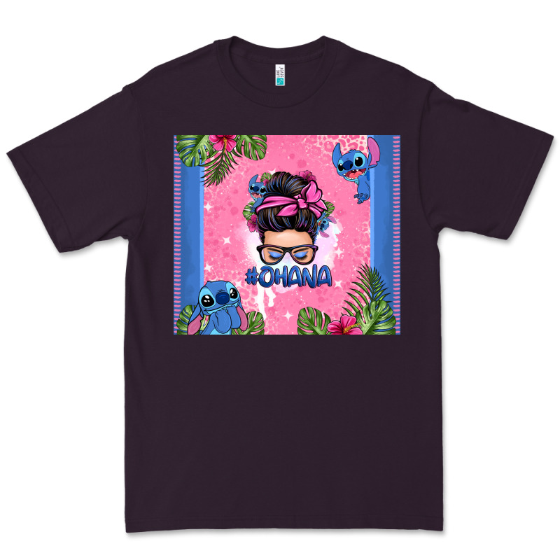 Ohana Stitch Messy Bun Premium Tee by Zillion Design Studio | Teevron