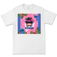 White ohana stitch messy bun Premium Tee - Zillion Design Studio