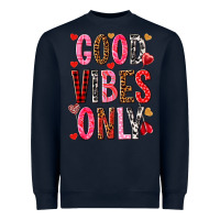 Navy good vibes only Heavyweight Sweatshirt - NancyCooperArtShop