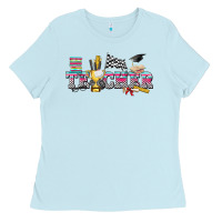 Baby Blue race with teacher Ladies Tee - texasbilliewilder