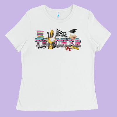 Race With Teacher Ladies Tee Designed By Texasbilliewilder