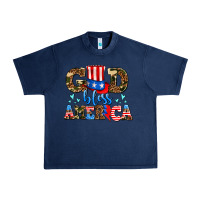 Navy god bless america Urban Heavy Tee - AdoDesignShop