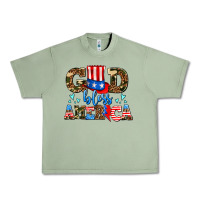 Oil Green god bless america Urban Heavy Tee - AdoDesignShop