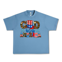 Pebble Blue god bless america Urban Heavy Tee - AdoDesignShop