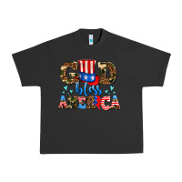 Pigment Black god bless america Urban Heavy Tee - AdoDesignShop