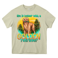 Mossy life is better with a golden retriever Heavy Core Tee - texasbilliewilder