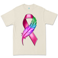 Bone Breast Cancer Ribbon with Feather Premium Tee - texasbilliewilder