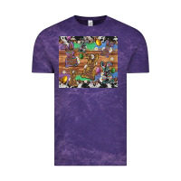 Cloud Purple easter bunny egg cowhide leopard Vintage Tee - Artiststas