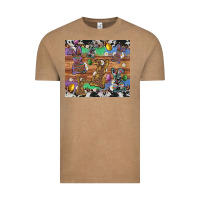 Vintage Coffee easter bunny egg cowhide leopard Vintage Tee - Artiststas