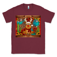 Burgundy western christmas reindeer Classic Tee - Jasminsmagicworld