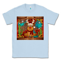 Dusty Blue western christmas reindeer Classic Tee - Jasminsmagicworld