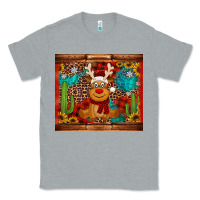 Heather Grey western christmas reindeer Classic Tee - Jasminsmagicworld