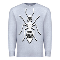 Heather Grey Just A Boy Who Loves Ants Premium Sweatshirt - Bettercallsaul