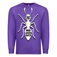 Purple Just A Boy Who Loves Ants Premium Sweatshirt - Bettercallsaul