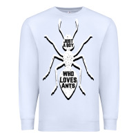 White Just A Boy Who Loves Ants Premium Sweatshirt - Bettercallsaul