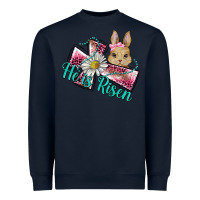 Navy he is risen cross rabbit Heavyweight Sweatshirt - BarkalooDesign