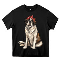Black st bernard with bandanna Heavy Core Tee - texasbilliewilder