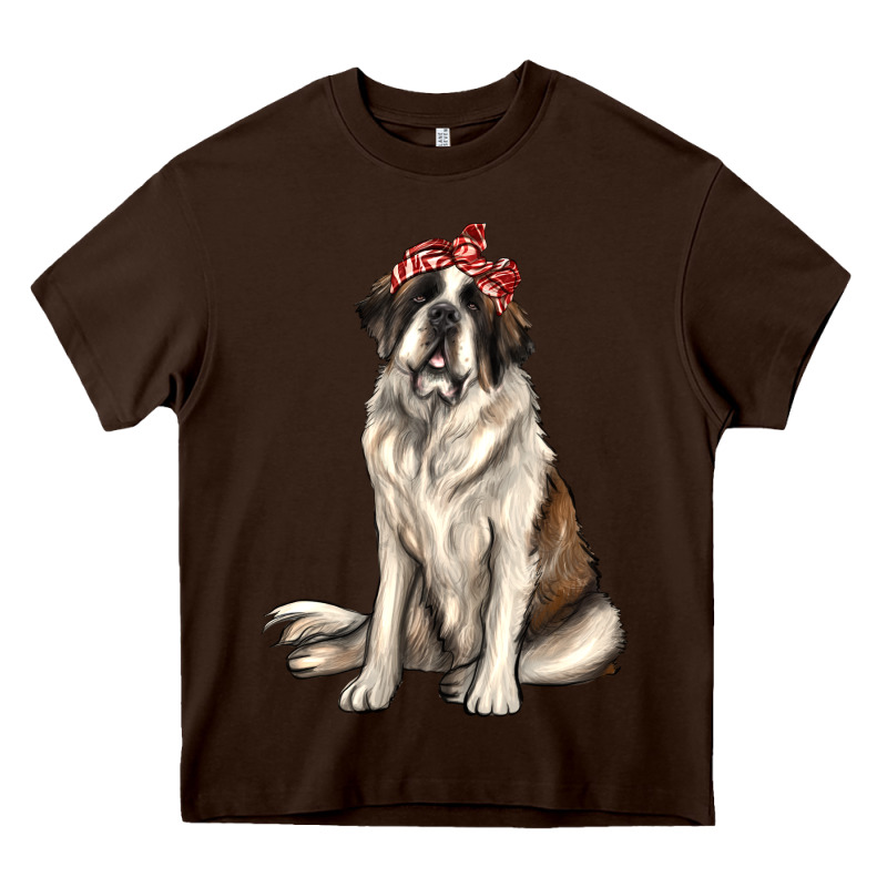 St Bernard With Bandanna Heavy Core Tee by texasbilliewilder | Teevron