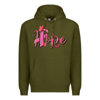 Army Green hope breast cancer Premium Hoodie - NancyCooperArtShop