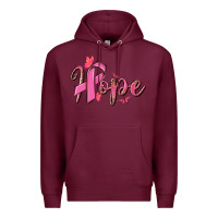 Burgundy hope breast cancer Premium Hoodie - NancyCooperArtShop