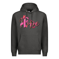 Charcoal Heather hope breast cancer Premium Hoodie - NancyCooperArtShop