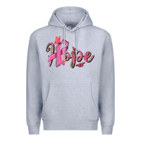 Heather Grey hope breast cancer Premium Hoodie - NancyCooperArtShop