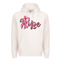 Pale Pink hope breast cancer Premium Hoodie - NancyCooperArtShop