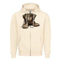Sandshell soldier veteran boots Zipper Hoodie - MaliasSmallBusiness