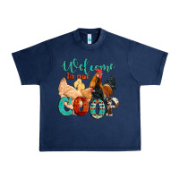 Navy welcome to our coop Urban Heavy Tee - Artiststas