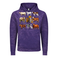Cloud Purple western cowsand sunflowers Vintage Hoodie - AdoDesignShop