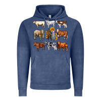 Vintage Denim western cowsand sunflowers Vintage Hoodie - AdoDesignShop