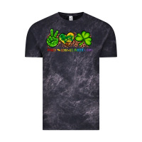 Cloud Black peace love st patty's day Vintage Tee - Artiststas