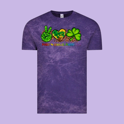 Peace Love St Patty's Day Vintage Tee Designed By Artiststas