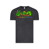 Vintage Black peace love st patty's day Vintage Tee - Artiststas