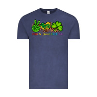 Vintage Denim peace love st patty's day Vintage Tee - Artiststas